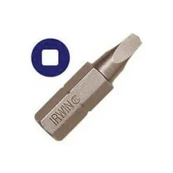 Irwin Insert Bit, #3 Drive, Square Recess Drive, 1/4 In Shank, Hex Shank, S2 Steel