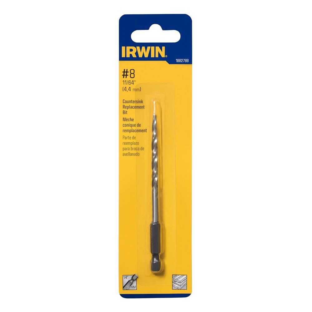 Irwin #8 X 2-1/8 X 4" Steel Wood Countersinks Replacement Bit 2 Irwin #8 X 2-1/8 X 4" Steel Wood Countersinks Replacement Bit - Image 2