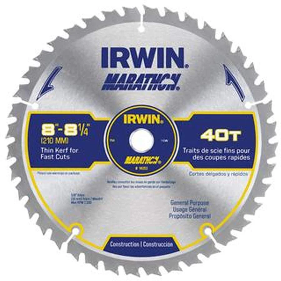 Irwin 8-1/4-Inch Marathon Miter /Table Saw Blade 1 Irwin 8-1/4-Inch Marathon Miter /Table Saw Blade