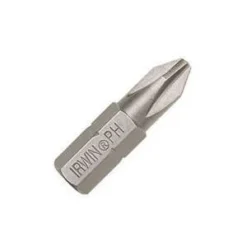 Irwin Insert Bit, #1 Drive, Phillips Drive, 1/4 In Shank, Hex Shank, S2 Steel