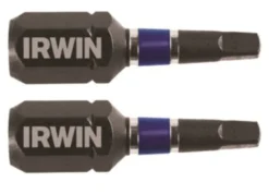 Irwin 1-Inch #1 Square Insert Bit With 1/4-Inch Hex Shank 2-Pack