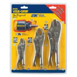 IRWIN® - Vise-Grip™ The Original™ 3-piece 5" To 10" Metal Handle Straight/Curved Jaws Locking Pliers Set