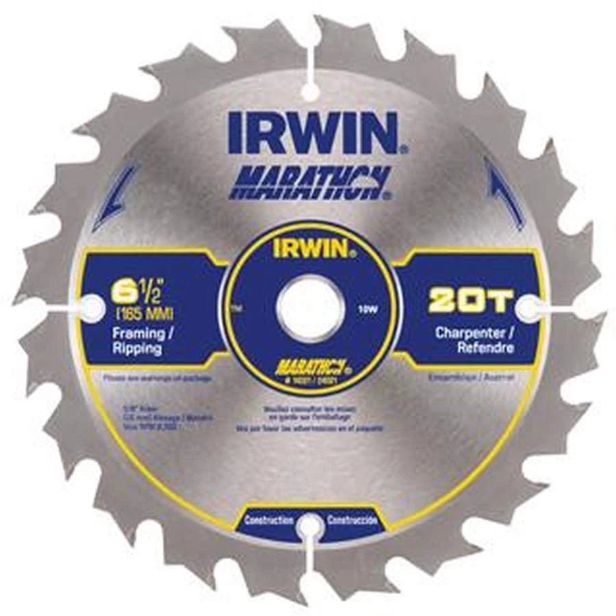 Irwin 7-1/4-Inch Marathon Portable Corded Circular Saw Blades 1 Irwin 7-1/4-Inch Marathon Portable Corded Circular Saw Blades