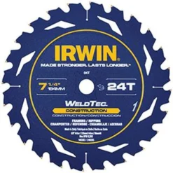 Irwin 7-1/4-Inch 24 Tooth Circular Saw Blade With WeldTec