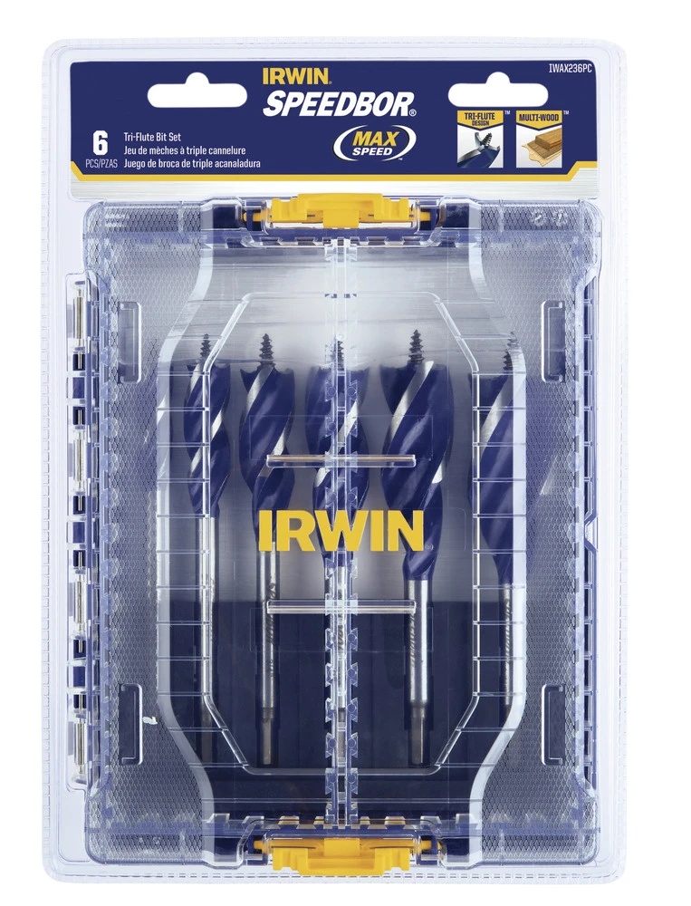 Irwin Speedbor 6" Carbon Steel 6-Piece Drilling Bit Set 2 Irwin Speedbor 6" Carbon Steel 6-Piece Drilling Bit Set - Image 2