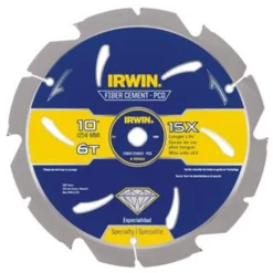 Irwin 10-Inch 6-Tooth Pcd Fiber Cement Blade