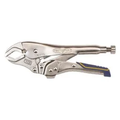 Irwin Vise-Grip Locking Plier: Curved, Quick Release, 1 7/8 In Max Jaw Opening, 10 In Overall L, 1 1/4 In Jaw Lg