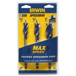 Irwin 3-Piece Speedbor Max Speed Woodboring Drill Bit