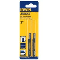 Irwin 3-Inch Linear Edge Carbide Grit U-Shank Jig Saw Blade, 2-Pack