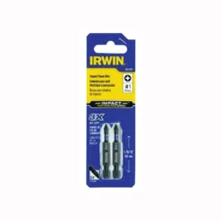 Irwin Power Bit, #1 Drive, Phillips Drive, 1/4 In Shank, Hex Shank, S2 Steel