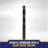 Heavy Duty Black Oxide Coated High Speed Steel Jobber Length Drill Bits Irwin Industrial Tool Co