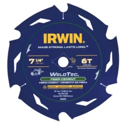 Irwin WeldTec 7-1/4 In. D X 5/8 Tungsten Carbide Tipped Fiber Cement Blade 6 Teeth 1 Pc
