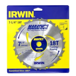 Irwin Marathon 7-1/4 In. D X 5/8 In. Carbide Tipped Circular Saw Blade 18 Teeth 1 Pc