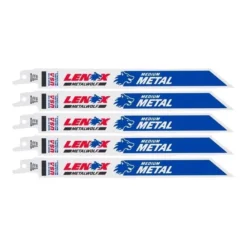 Irwin LENOX METALWOLF 8 In. Bi-Metal WAVE EDGE Reciprocating Saw Blade 18 TPI 5 Pk