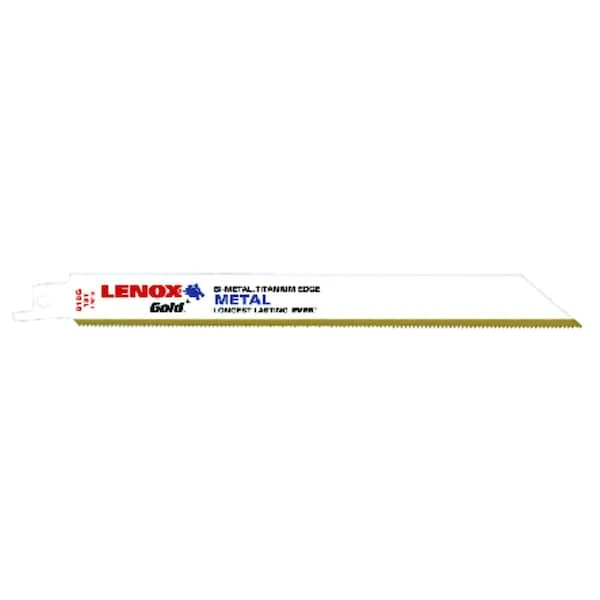Irwin Lenox Gold 8 In. Bi-Metal Reciprocating Saw Blade 18 TPI 5 Pk 1 Irwin Lenox Gold 8 In. Bi-Metal Reciprocating Saw Blade 18 TPI 5 Pk