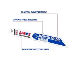 Irwin LENOX METALWOLF 8 In. Bi-Metal WAVE EDGE Reciprocating Saw Blade 18 TPI 1 Blade