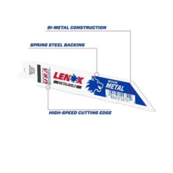 Irwin LENOX METALWOLF 6 In. Bi-Metal WAVE EDGE Reciprocating Saw Blade 18 TPI 1 Blade