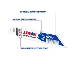 Irwin LENOX METALWOLF 6 In. Bi-Metal WAVE EDGE Reciprocating Saw Blade 24 TPI 1 Blade
