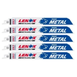 Irwin LENOX METALWOLF 9 In. Bi-Metal WAVE EDGE Reciprocating Saw Blade 14 TPI 5 Pk