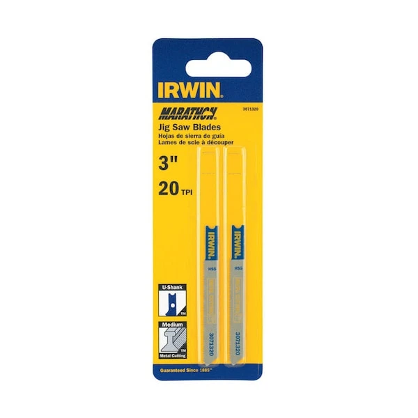 Irwin JIGSW U-BLD 3""X20T 2PK 1 Irwin JIGSW U-BLD 3""X20T 2PK
