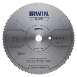 Irwin 7-1/4 In. D X 5/8 In. Steel Circular Saw Blade 140 Teeth 1 Pk