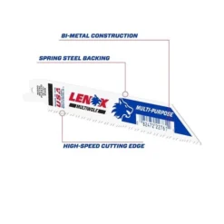 Irwin LENOX MULTIWOLF 6 In. Bi-Metal WAVE EDGE Reciprocating Saw Blade 10 TPI 1 Blade