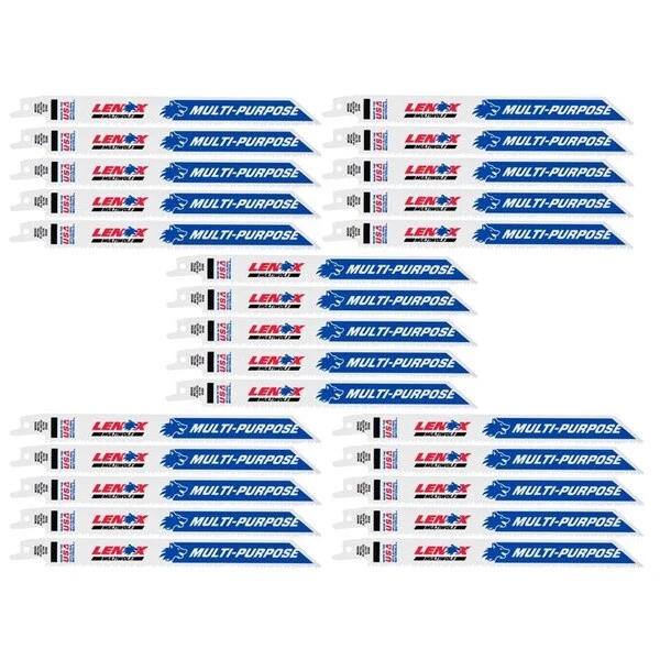 Irwin LENOX MULTIWOLF 8 In. Bi-Metal WAVE EDGE Reciprocating Saw Blade 10 TPI 25 Pk 1 Irwin LENOX MULTIWOLF 8 In. Bi-Metal WAVE EDGE Reciprocating Saw Blade 10 TPI 25 Pk