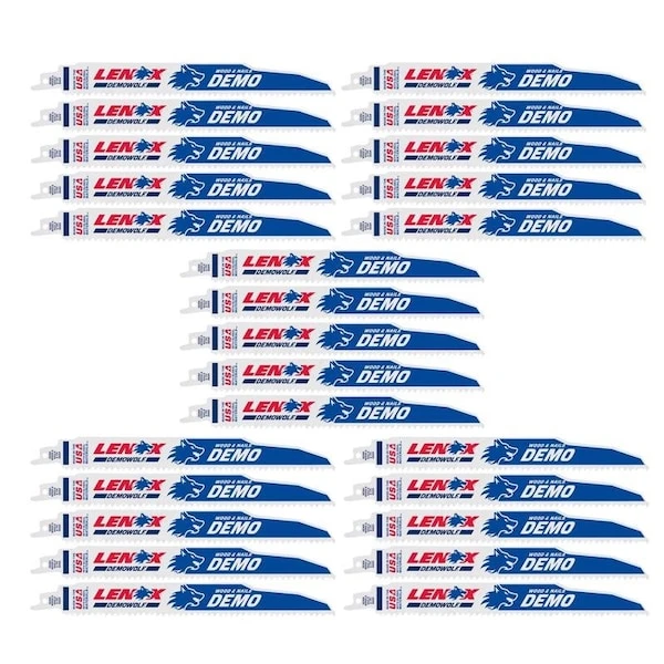 Irwin LENOX DEMOWOLF 9 In. Bi-Metal Reciprocating Saw Blade 6 TPI 25 Pk 1 Irwin LENOX DEMOWOLF 9 In. Bi-Metal Reciprocating Saw Blade 6 TPI 25 Pk