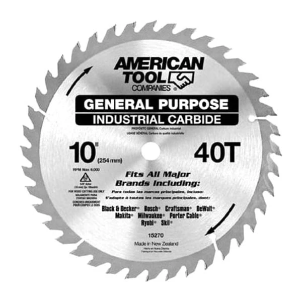 Irwin 10", 40-Teeth Circular Saw Blade, Carbide Tip 1 Irwin 10", 40-Teeth Circular Saw Blade, Carbide Tip