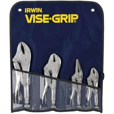 Irwin Vise-Grip Locking Plier Sets, Number Of Pieces: 4, Jaw Capacity: 1-1/8", 1-1/4", 1-7/8", 2-1/4", Plain Grip Ha 1 Irwin Vise-Grip Locking Plier Sets, Number Of Pieces: 4, Jaw Capacity: 1-1/8", 1-1/4", 1-7/8", 2-1/4", Plain Grip Ha