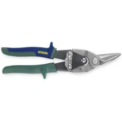 Irwin Aviation Snip: Right/Straight, 10 In Overall Lg, 1 1/4 In Cutting Lg, Steel, Multi-Component