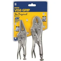 Irwin Vise-Grip Locking Plier Sets, Number Of Pieces: 2, Jaw Capacity: 1-5/8", 2-1/4", Plain Grip Handle