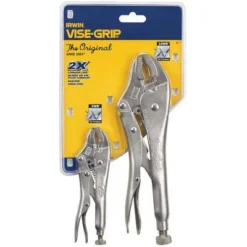 Irwin Vise-Grip Locking Plier Sets, Number Of Pieces: 2, Jaw Capacity: 1-1/4", 1-7/8", Plain Grip Handle