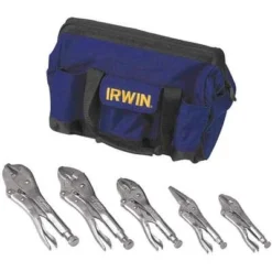 Irwin Vise-Grip Locking Plier Sets, Number Of Pieces: 5, Jaw Capacity: 1-1/4", (2)1-5/8", 1-7/8", 2-1/4", Plain Grip