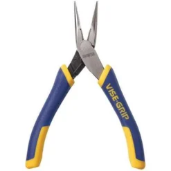 Irwin Vise-Grip Long Nose Pliers, Jaw Length: 1-1/4", Jaw Width: 9/16", Jaw Bend: 0°, Tip Width: 11/32