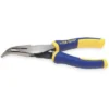 Irwin Vise-Grip Long Nose Pliers, Jaw Length: 1-9/16", Jaw Width: 3/4", Jaw Bend: 45°, Tip Width: 1/8