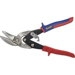 Irwin Offset Snip, Straight, 9-1/2"Overall Length, 23 Ga Maximum Sheet Thickness