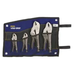 Irwin Vise-Grip Locking Pliers Set: Curved, 1-7/8 In_1-1/8 In_2 In_1-1/2" Max Jaw Opening, Knurled Grip