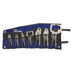 Irwin Vise-Grip Locking Pliers Set: Curved, 1-7/8 In_2 In_2-3/4 In_1-1/8 In_1-1/2" Max Jaw Opening, Knurled Grip