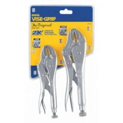 Irwin Vise-Grip Locking Plier Sets, Number Of Pieces: 2, Jaw Capacity: 0" To 2-7/8", Plain Grip Handle