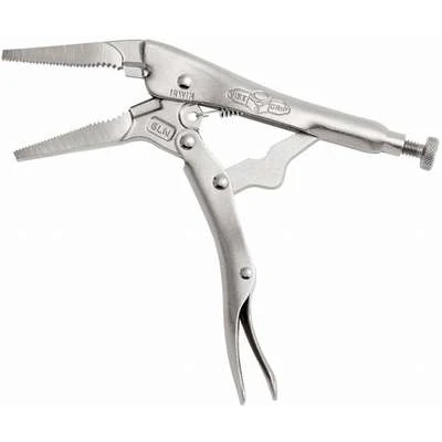 Irwin Vise-Grip Long Nose Locking Pliers, Jaw Capacity: 2-1/4", Jaw Length: 2", Jaw Thickness: 5/16" 2 Irwin Vise-Grip Long Nose Locking Pliers, Jaw Capacity: 2-1/4", Jaw Length: 2", Jaw Thickness: 5/16" - Image 2