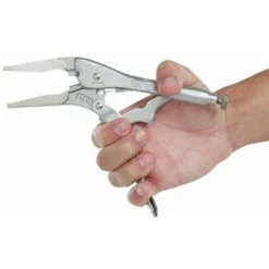 Irwin Vise-Grip Long Nose Locking Pliers, Jaw Capacity: 2-7/8", Jaw Length: 2-3/32", Jaw Thickness: 3/16" -Irwin PI Asset 927130