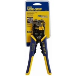 Irwin Vise-Grip Wire Stripper: 24 AWG To 10 AWG, 8 In Overall Lg, Crimp/Cut, Deluxe Cushion Grip, 24 AWG To 10 AWG -Irwin PI Asset 928740