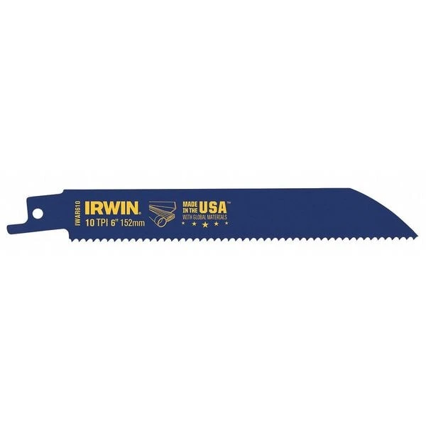 Irwin 6" L X 10 TPI General Purpose Cutting Bi-metal 1 Irwin 6" L X 10 TPI General Purpose Cutting Bi-metal