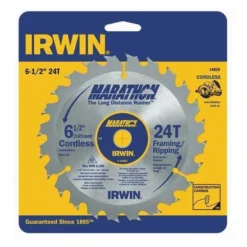 Irwin 6-1/2", 24-Teeth Circular Saw Blade, Steel