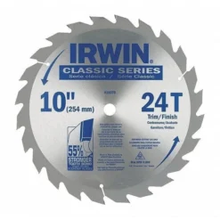 Irwin 10", 24-Teeth Circular Saw Blade, Steel