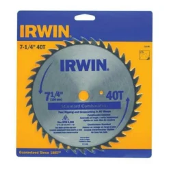 Irwin 7-1/4", 40-Teeth Circular Saw Blade, Steel