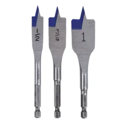 Irwin Speedbor 4" Carbon Steel 3-Piece Short Length Spade Drill Bit Set