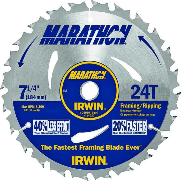Irwin 7-1/4-Inch Marathon Portable Corded Circular Saw Blades 2 Irwin 7-1/4-Inch Marathon Portable Corded Circular Saw Blades - Image 2