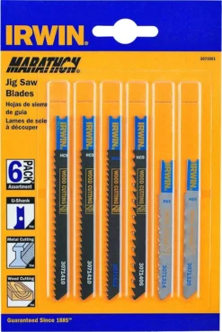 Irwin Assorted Bi-Metal U-Shank Jig Saw Blade Set, 6-Pack